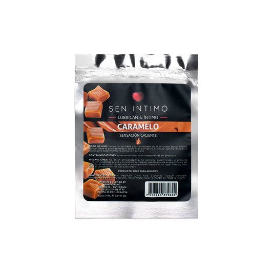 Lubricante Íntimo Caramelo Sensación Caliente Sachet 7ML