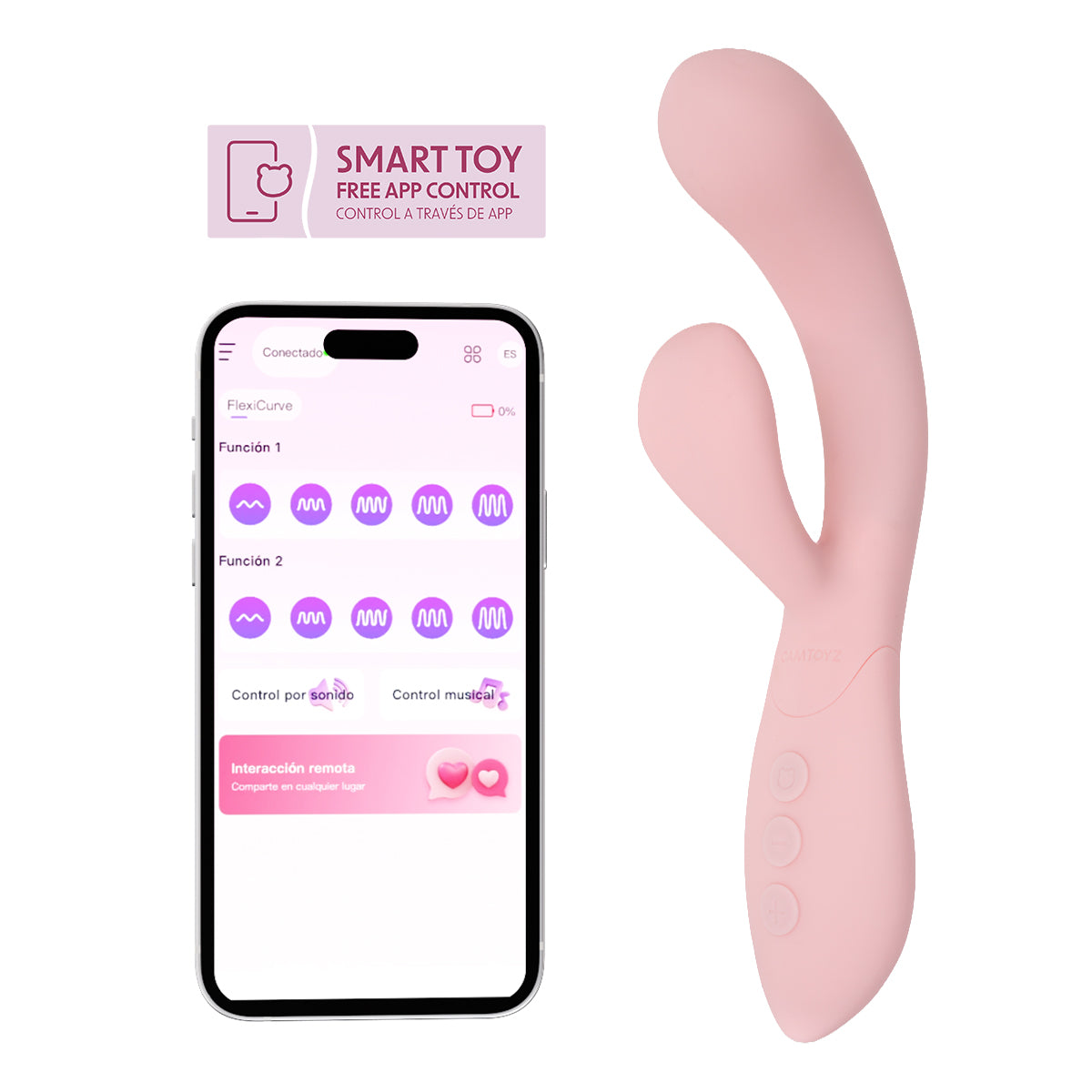 Vibrador Rabbit FlexiCurve con App Camtoys