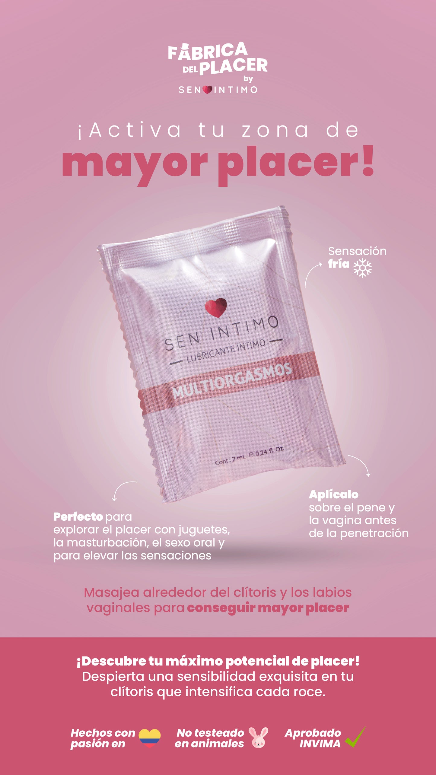 Lubricante Íntimo Multiorgasmos Sen Íntimo 7ml
