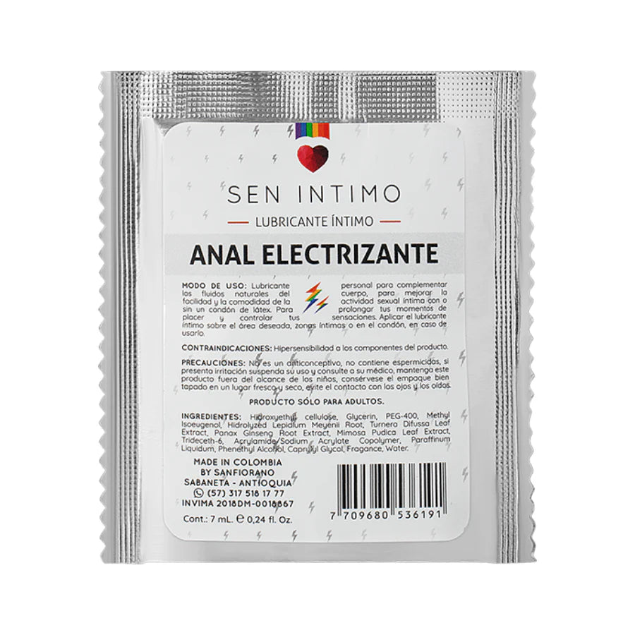Lubricante Anal Electrizante Sen Íntimo Sachet 7ML