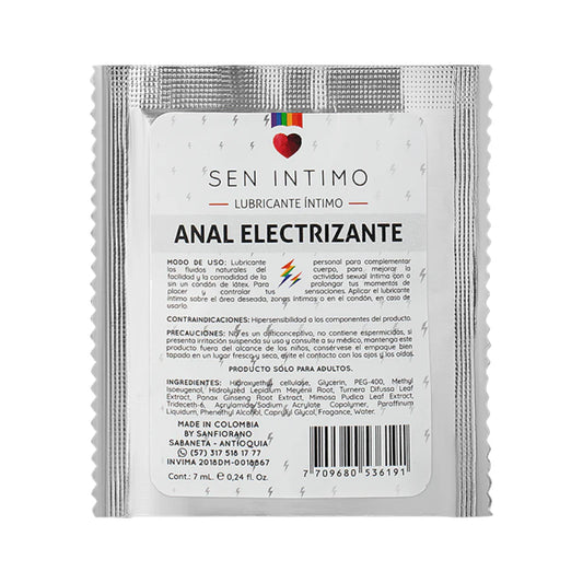 Lubricante Anal Electrizante Sen Íntimo Sachet 7ML
