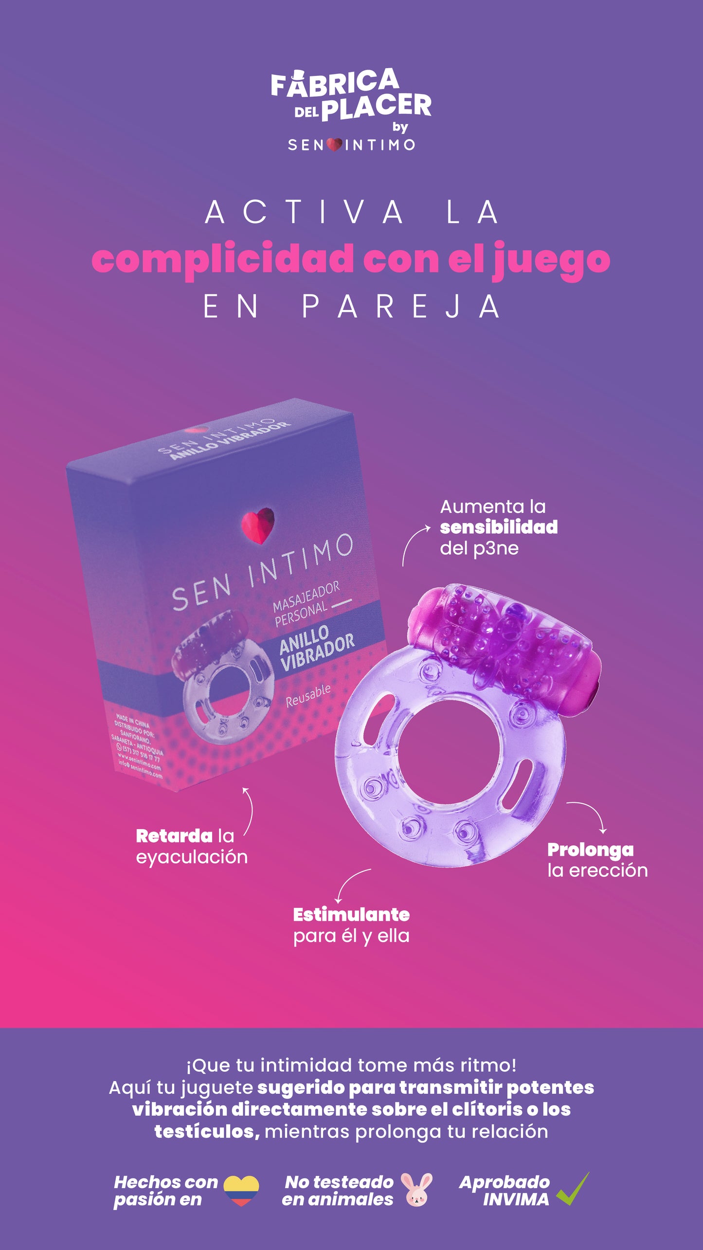 Anillo Vibrador Sen Íntimo