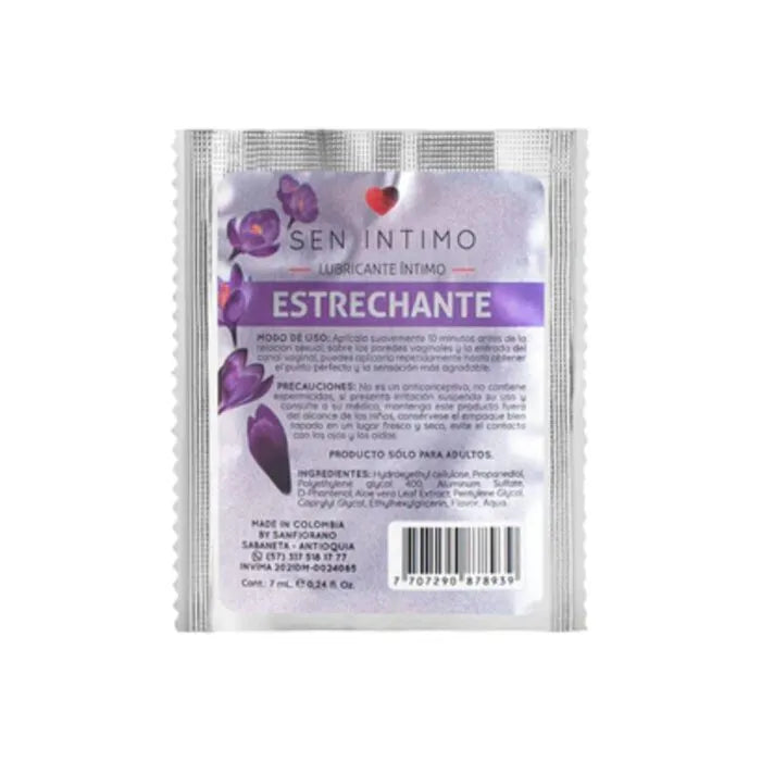 Lubricante Íntimo Estrechante Sen Intimo Sachet 7ML