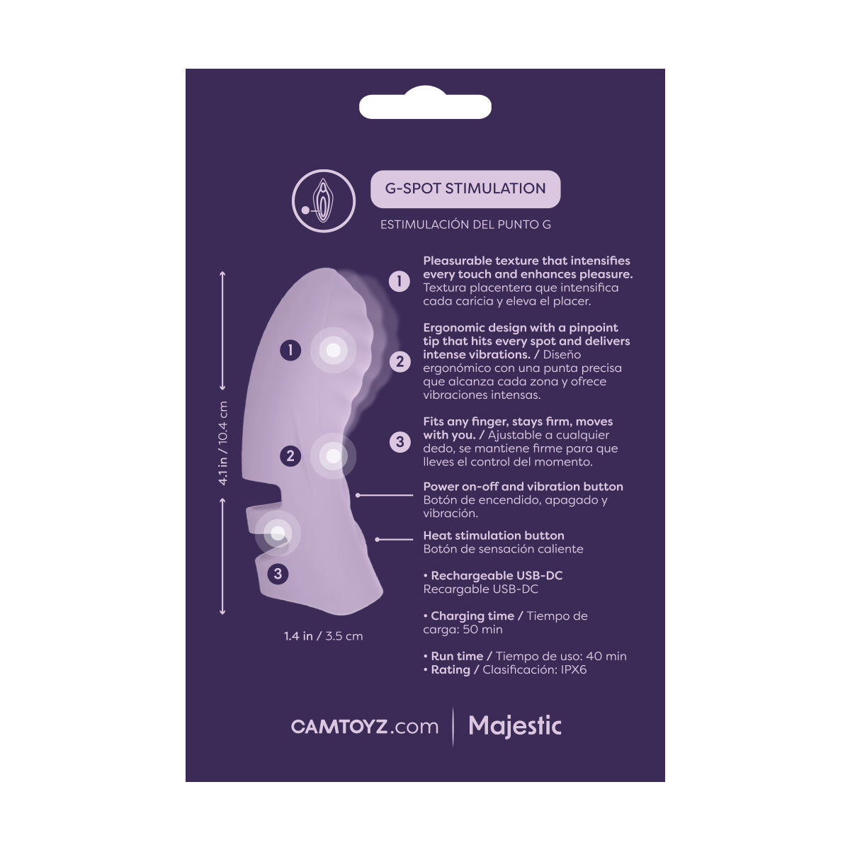 FingFun Vibrador de Dedo para Punto G Camtoyz