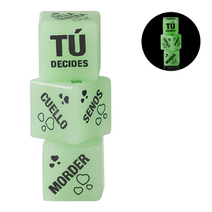 Dados motel luminosos x3