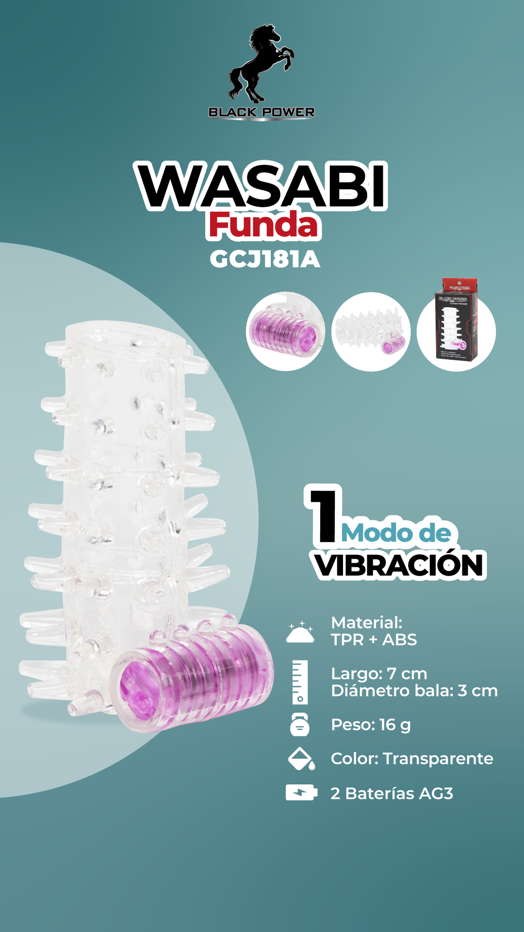 Funda para el pene Wasabi
