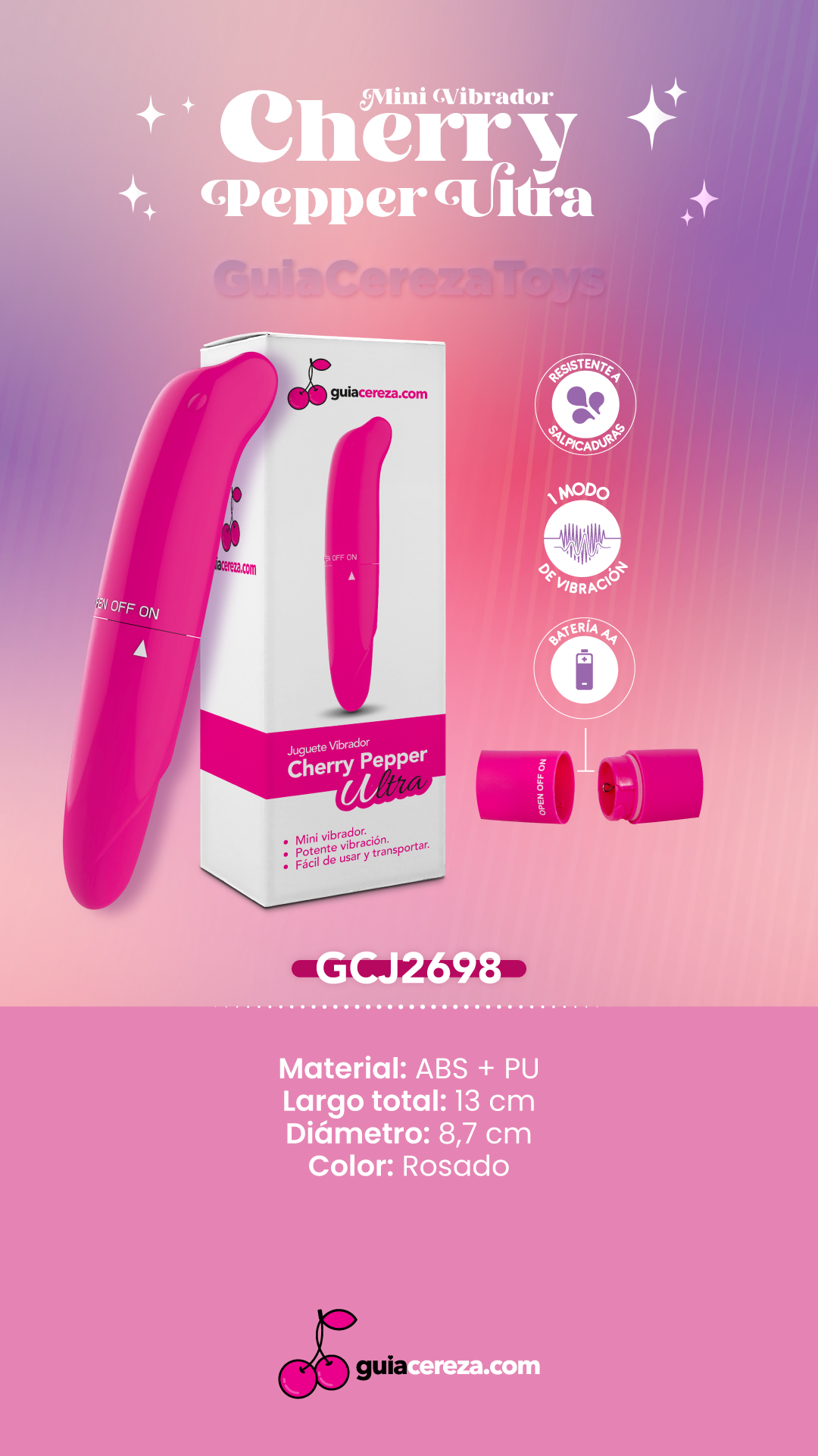 Bala vibradora Cherry Pepper