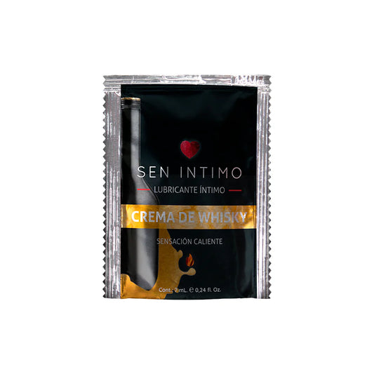 Lubricante crema De Whisky sensación caliente Sen Íntimo Sachet 7ML