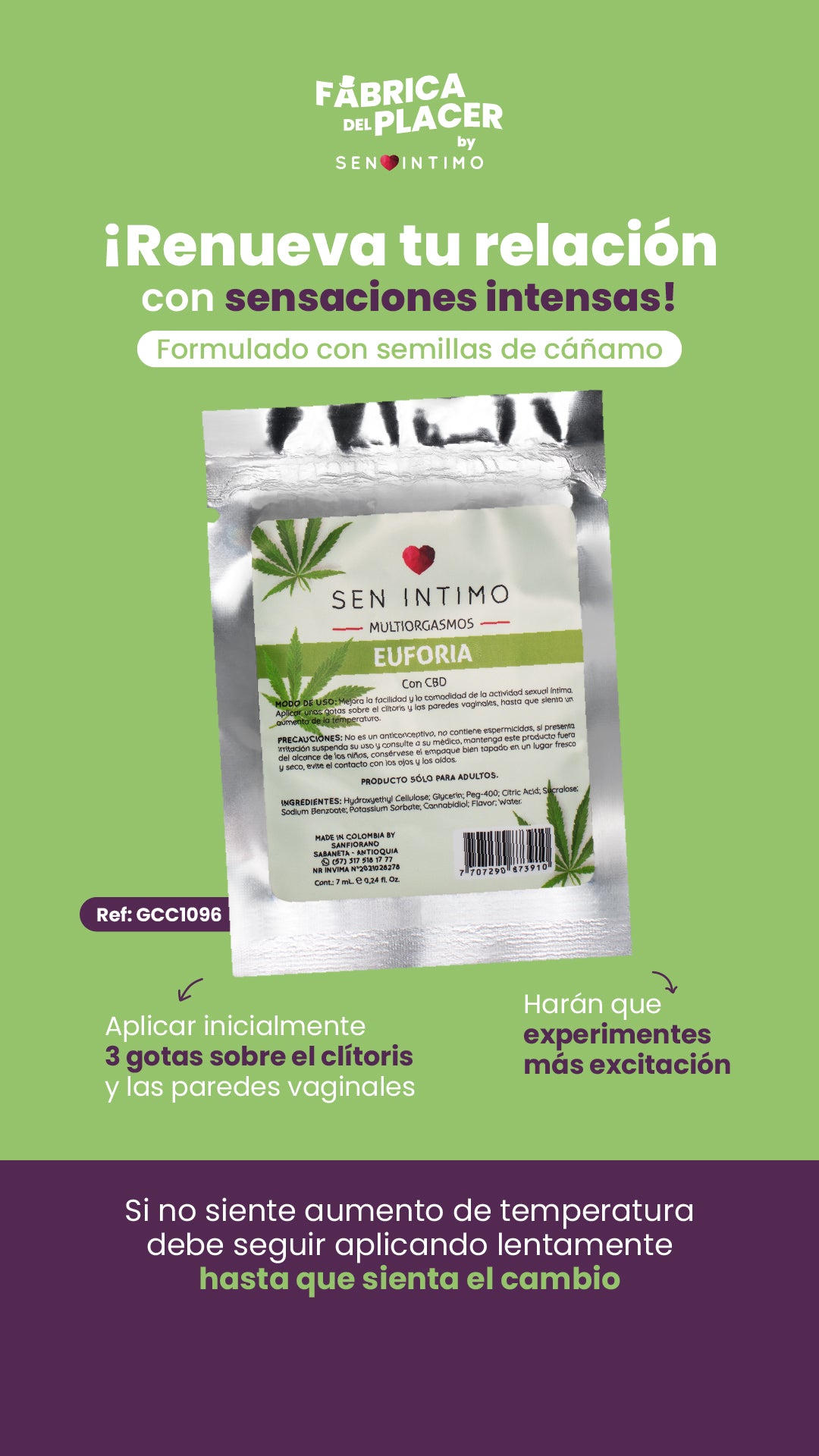 Multiorgasmos Euforia con CBD Sen Íntimo 7ml
