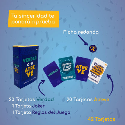 Juego de cartas verdad o se atreve